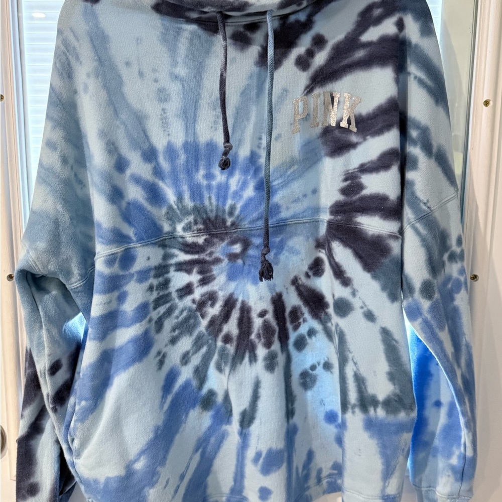 Blue Tie-Dye Hoodie